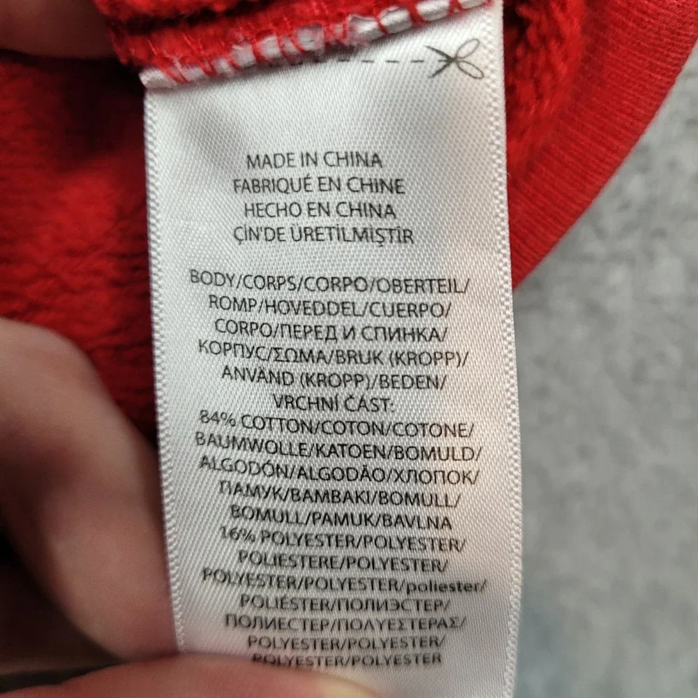 Polo Ralph Lauren Hoodie Boys Medium Red Skiing Polo Bear